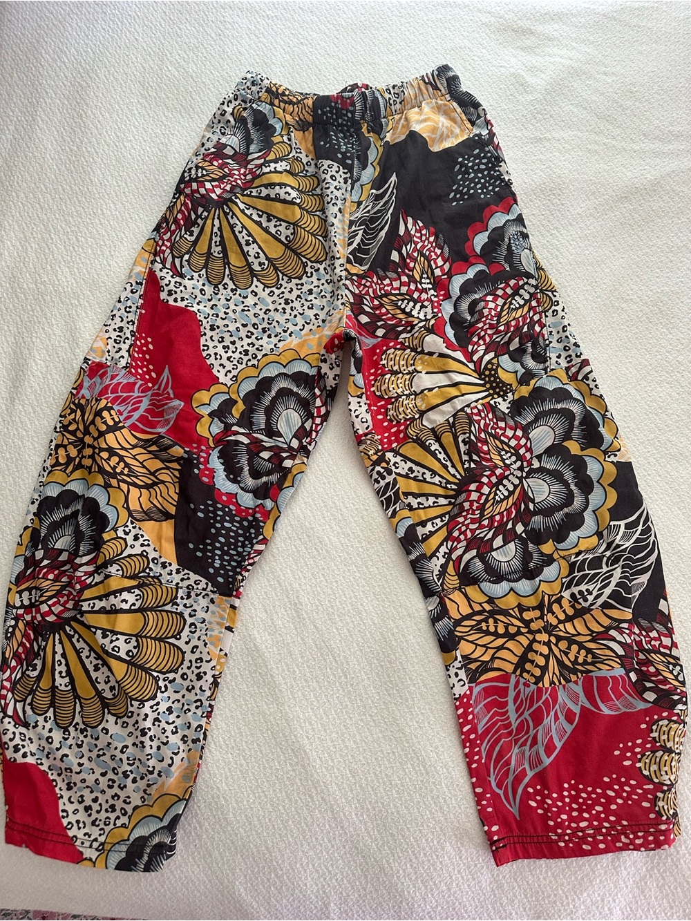 Free People- XS Amour Vert Floral Patchwork Ankle Cropped - Picture 2 of 4